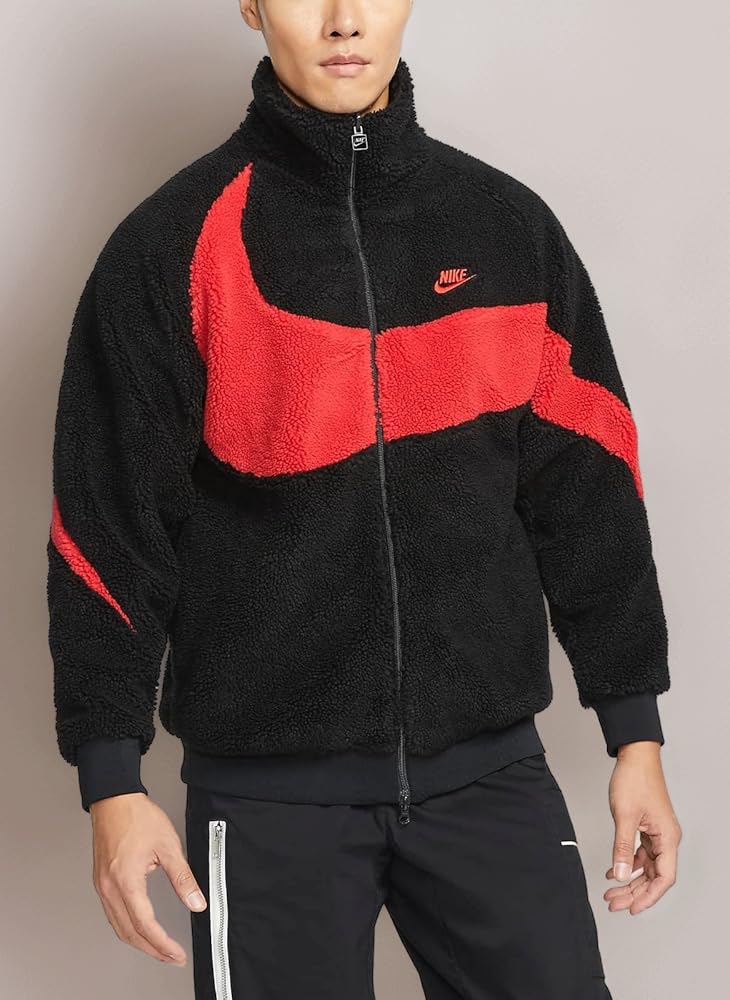 NIKEジャケットBLK BQ6546-017/リバーシブル NIKE ナイキ BQ6546-017 BIG SWOOSH BOA JACKET フリース